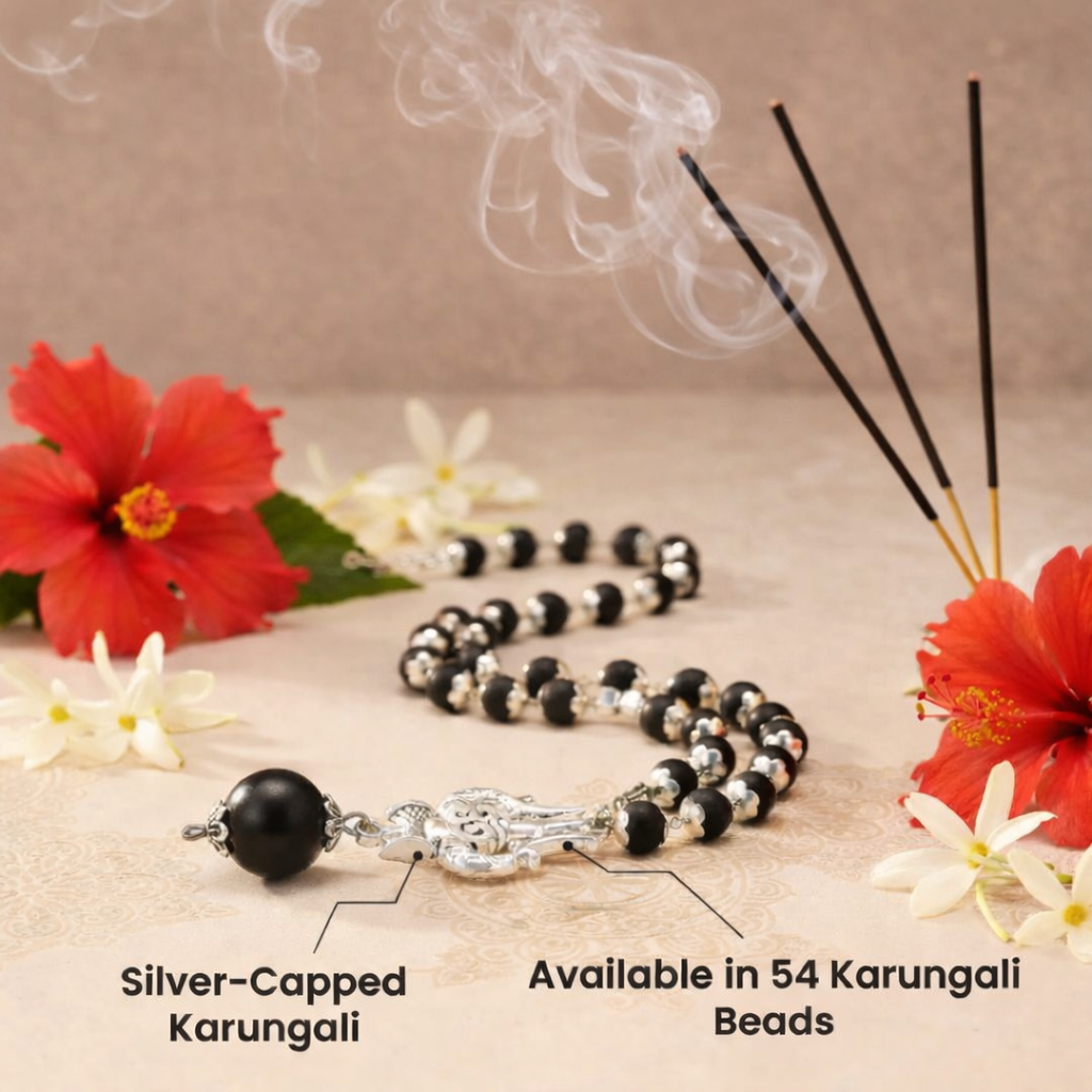 OM Shiva Trishul Karungali Mala