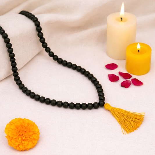 Original Karungali Malai 108-Beads Ebony Wood with Govt. Certified