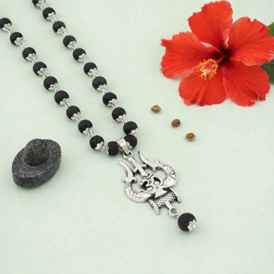 OM Shiva Trishul Karungali Mala