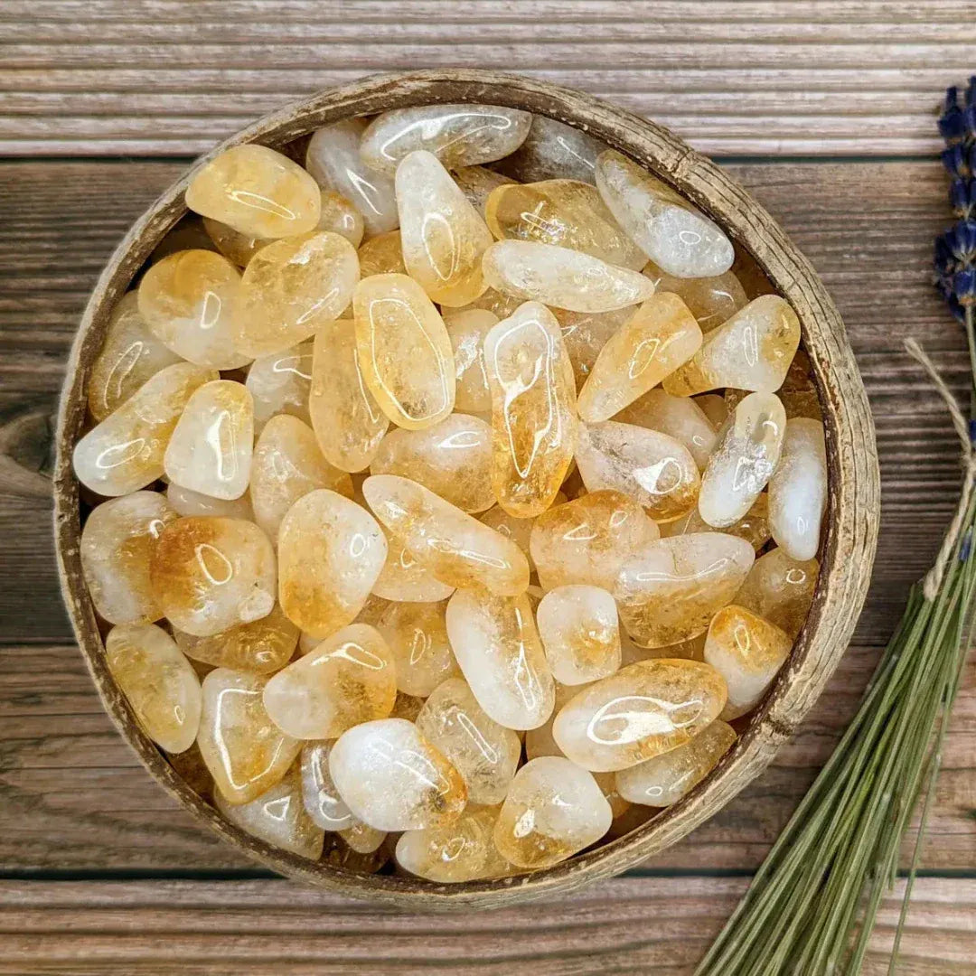 Citrine Tumble Stones  (keep in pocket)