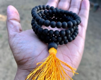 Original Karungali Malai 108-Beads Ebony Wood with Govt. Certified